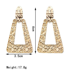 Big Earrings Exaggerated Matte Stud Earrings For Women Metal Earing