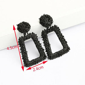 Big Earrings Exaggerated Matte Stud Earrings For Women Metal Earing